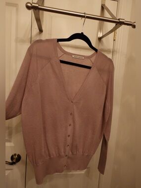 Cream/Beige Cashmere Cardigan, Size 4